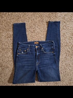 MOTHER High Waisted Looker Jeans Teaming Up Dark Wash Size 25